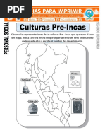 Ficha de Culturas Pre Incas para Segundo de Primaria