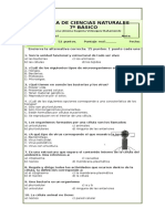 Prueba Ciencias 7 Microorganismo PDF