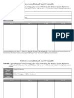 Worksheet On Learning Activities With Target 21st Century Skills