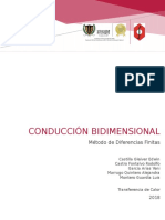 Conducción Bidimensional Diferencias Finitas