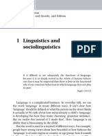 Linguistics and Sociolinguistics 1