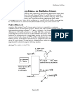 Energy Balance On Distillation Column