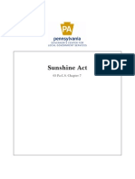 Pennsylvania Sunshine Act - 65 Pa.C.S. Chapter 7