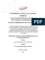 CARACTERIZACIÓN DEL FINANCIAMIENTO, LA CAPACITACIÓN Y LA RENTABILIDAD DE LAS MICRO Y PEQUEÑAS EMPRESAS DEL SECTOR SERVICIORUBRO AGENCIAS DE ADUANA DEL DISTRITO DE DESAGUADERO PROVINCIA DE CHUCUITO, PERIODO 2013-2014”