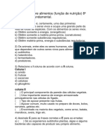 Exercícios Sobre Alimentos