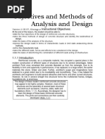 Objectives and Methods of Analysis and Design