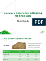 Estonia's Experience in Reusing Oil Shale Ash