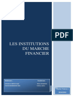 Les Institutions Du Marché FINANCIER