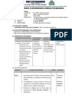 Sesion de Aprendizaje Sobre Simulacro de Lluvias - 2018