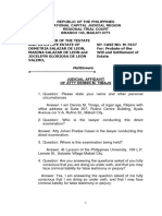 Judicial Affidavit of Atty Dennis M. Timajo