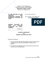 Judicial Affidavit of Marina Salazar de Leon