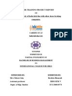 Summer Training Project Report Comparative Study of India Info Line With Other Share Broking Companies