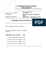 Informe de Investigacion - Estructuras de Control