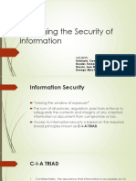 Managing The Security of Information