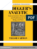 Taylor Carman-Heidegger's Analytic - Interpretation, Discourse and Authenticity in Being and Time (Modern European Philosophy) - Cambridge University Press (2003) PDF