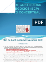 Plan de Continuidad de Negocio (BCP) Marco Conceptual