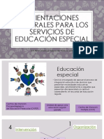 Orientaciones Generales para Los Servicios de Educación Especial