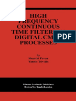 Yannis Tsividis, Shanthi Pavan-High Frequency Continuous Time Filters in Digital CMOS (2000) PDF