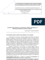 Las Privatizaciones en La Argentina