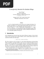 A Reciprocity Theorem For Domino Tilings