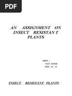 An Assignment On Insect Resistan T Plants