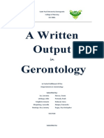 A Written Output Gerontology: Submitted by