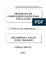 Seguridad y Salud en El Trabajo PDF