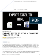 Export Excel To HTML - Convert Tables To HTML - The Analyst Cave - Excel, VBA, Programming and More