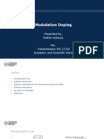 Modulation Doping: Presented By, Rohith Acharya For, Presentations WS 17/18 Academic and Scientific Work