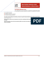 Example of Completed Blood Safety Indicators Form