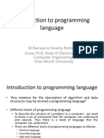 Introduction To Programming Language