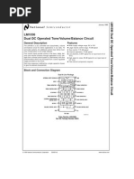 LM1036 Dual DC Operated Tone/Volume/Balance Circuit: General Description Features