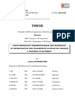 Aracterisation Thermophysique Des Materiaux Et Modelisation Des Transferts Couples de Chaleur A Travers Un Batiment