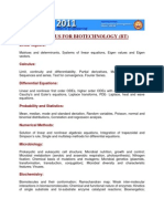 Syllabus For Biotechnology (BT) : Linear Algebra