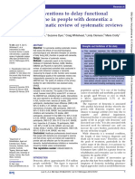 Interventions To Delay Functional Decline in People With Dementia: A Systematic Review of Systematic Reviews