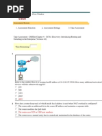 Take Assessment - DRSEnt Chapter 4 - CCNA Discovery Introducing Routing and Switching in The Enterprise (Version 4.0)