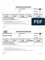 Overtime Work Authorization