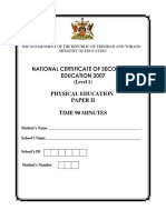 NCSE 2007 Physical Education Paper 2 PDF