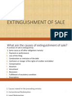 Law - On - Sales - Extinguishment of Sale TAN