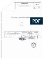 Procedimiento Identificacion de Aspectos Impactos Ambientales REV 00