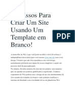 11 Passos para Criar Um Site Usando Um Template em Branco