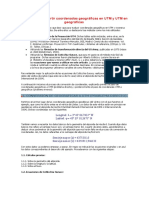 Aprende A Convertir Coordenadas Geográficas en UTM y UTM en Geográficas