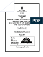 Pamphlet On Safety Fittings and Safety Items of Diesel Locomotives - English Hindi