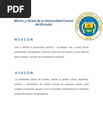 Mision y Vision de La Universidad