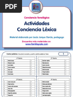 Actividades Conciencia Lexica