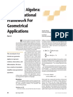 Geometric Algebra: A Computational Framework For Geometrical Applications