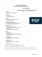 Group Evaluation Sheet (Advertising - Persuasive Language) GROUP (Evaluated) : GROUP (Evaluating)