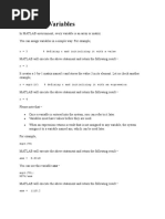 MATLAB Variables: X 3 % Defining X and Initializing It With A Value