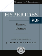 (American Philological Association American Classical Studies 53) Hyperides., Hyperides - Herrman, Judson-Hyperides - Funeral Oration-Oxford University Press (2009) PDF