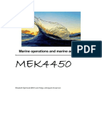 Mek4450 Marine Operations Exercises